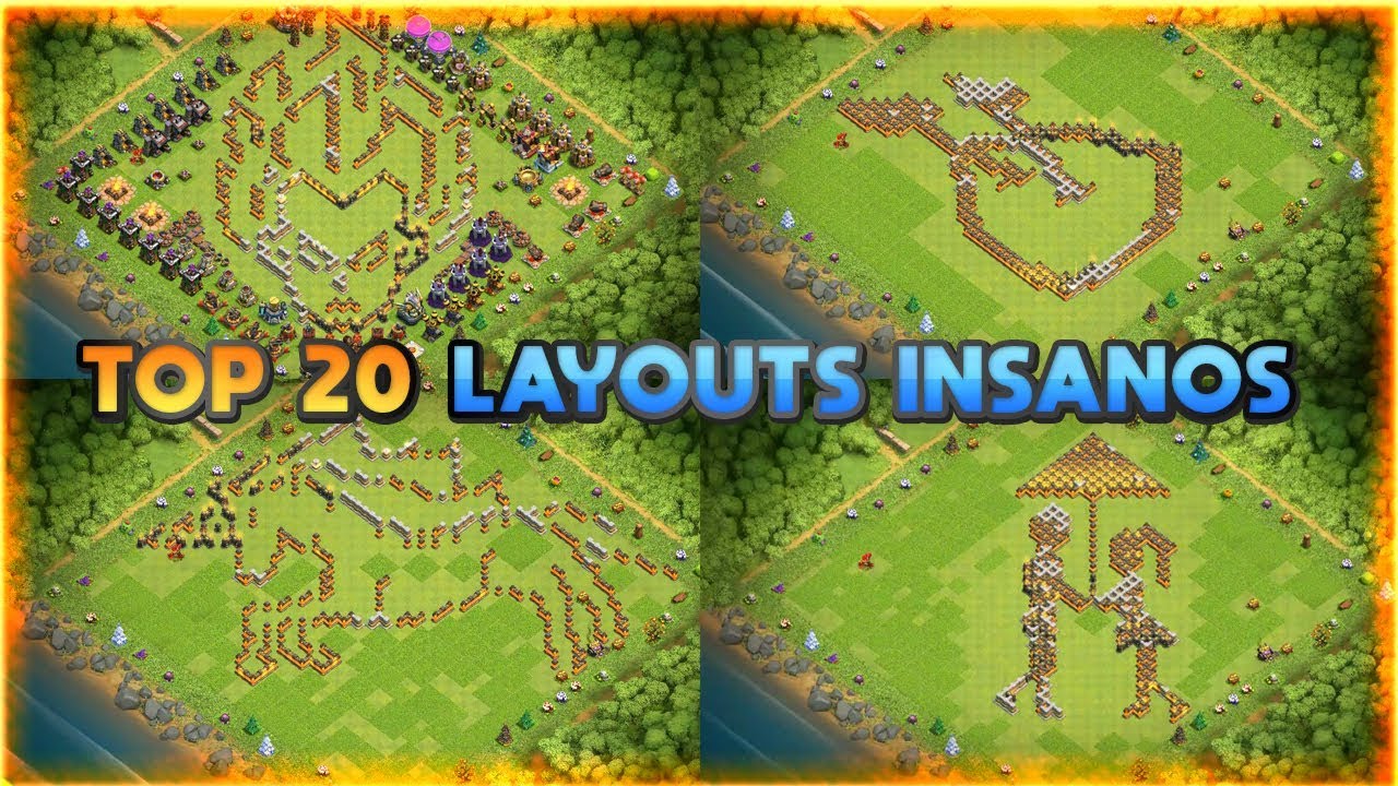 TOP 20 LAYOUTS INSANOS/ENGRAÇADOS PARA CV12 (TOP 20 INSANE/FUNNY BASE DESIGN TH12)