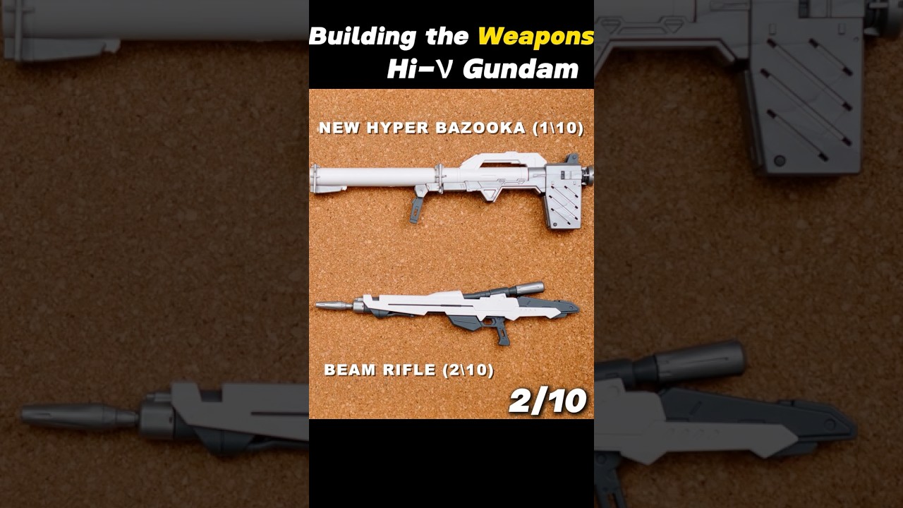 Building the Weapons | Hi-&nu; Gundam ASMR (2/10) #gunpla #gundam #asmr #plamo #modelkit #bandai #ガンプラ
