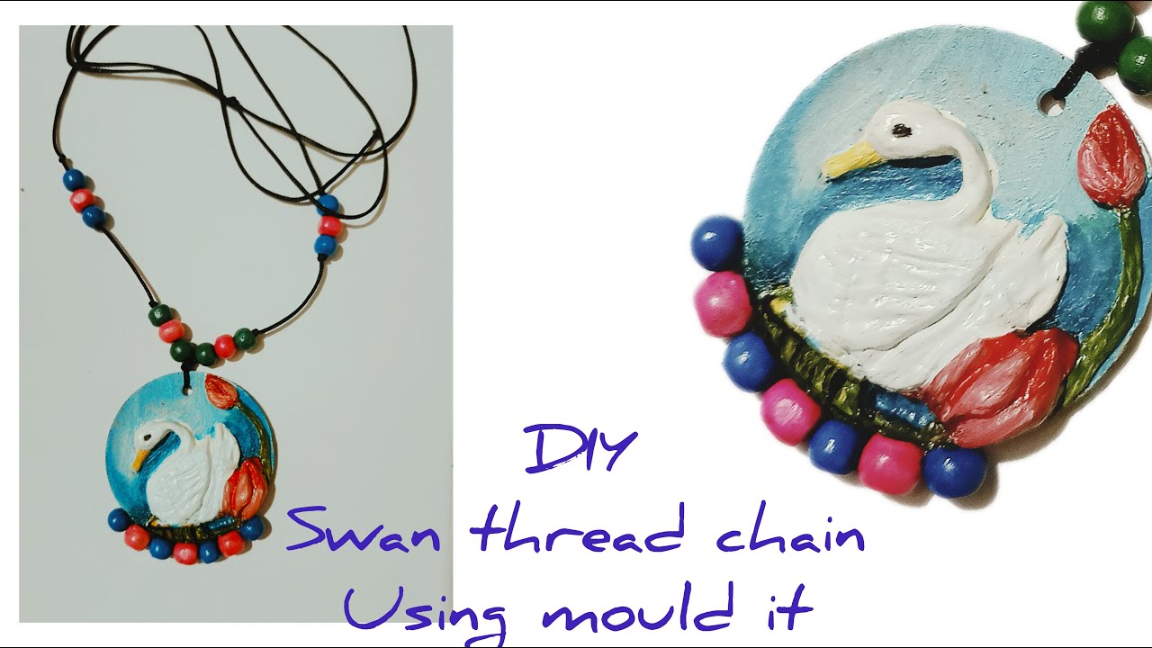 DIY Jewelry: Swan Pendant with Minimal Thread Chain