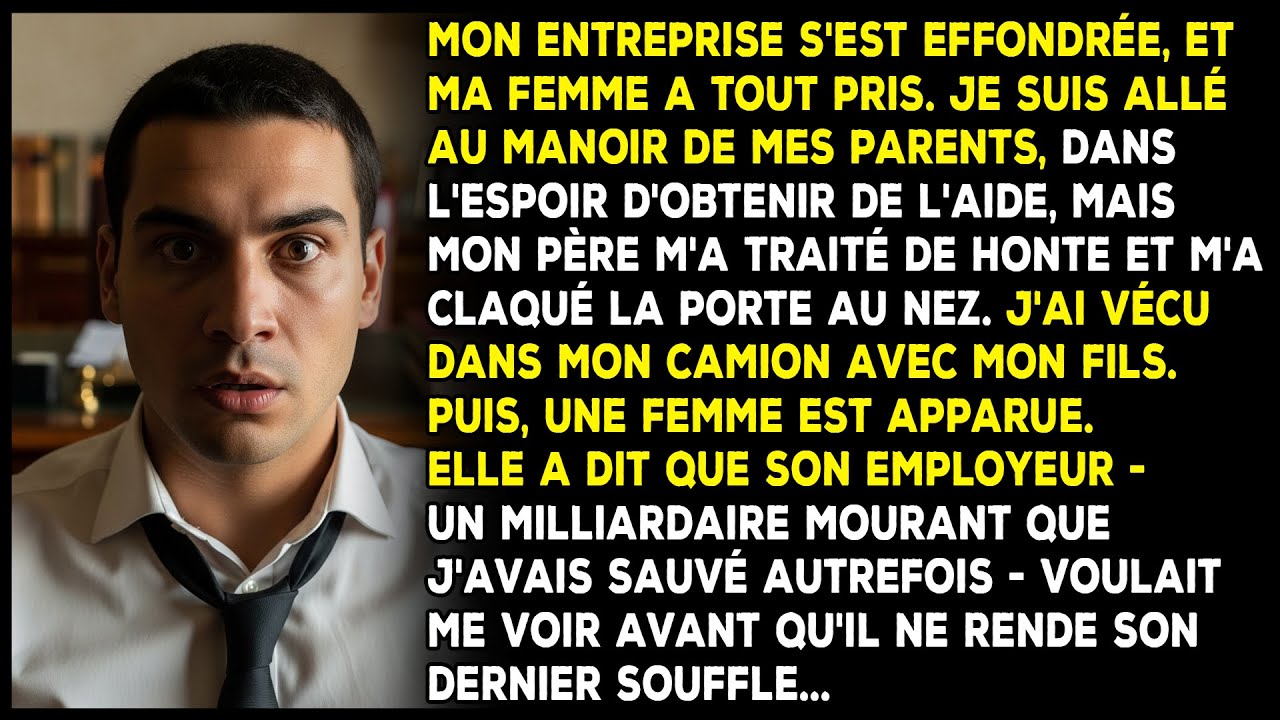 Mon entreprise a échoué, mes parents m'ont renié, puis le testament d’un milliardaire a tout changé.