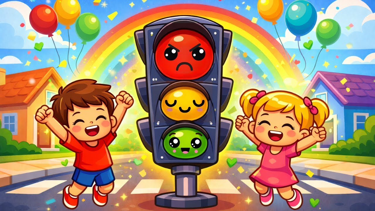 “Magic Traffic Light Feelings | Fun Kids Dance & Learn Colors & Emotions 🚦✨”