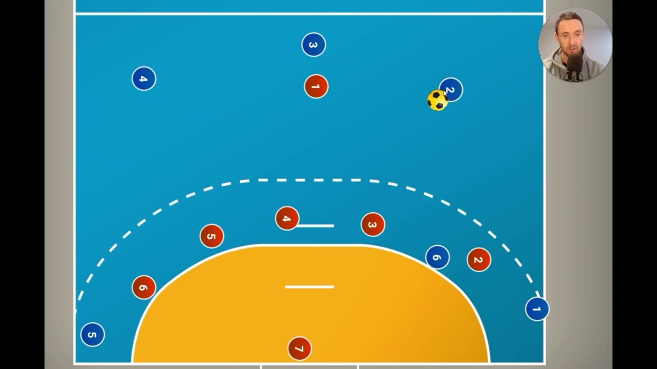 Handball Spielzug - Leipzig - Gegen 5:1-Deckung
