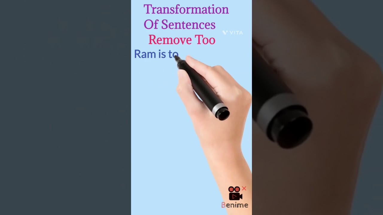 Remove Too | transformation of sentences #shorts#competitiveexams  #youtubeshorts