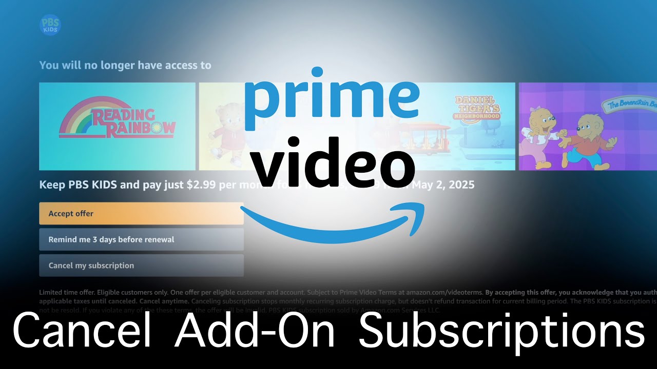 Как отменить подписку на Prime Video Add-on