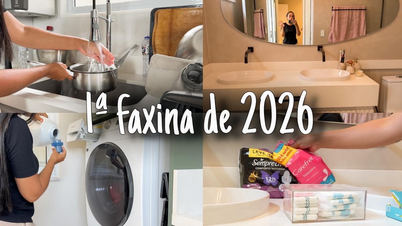 FAXINA COMPLETA - PRIMEIRA FAXINA DO ANO COM DICA DE LIMPEZA E ORGANIZAÇÃO