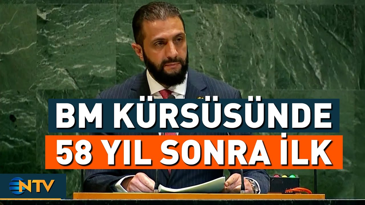BM Kürsüsünde Tarihi Anlar! Suriye Cumhurbaşkanı Ahmed Şara Dünyaya Seslendi | NTV