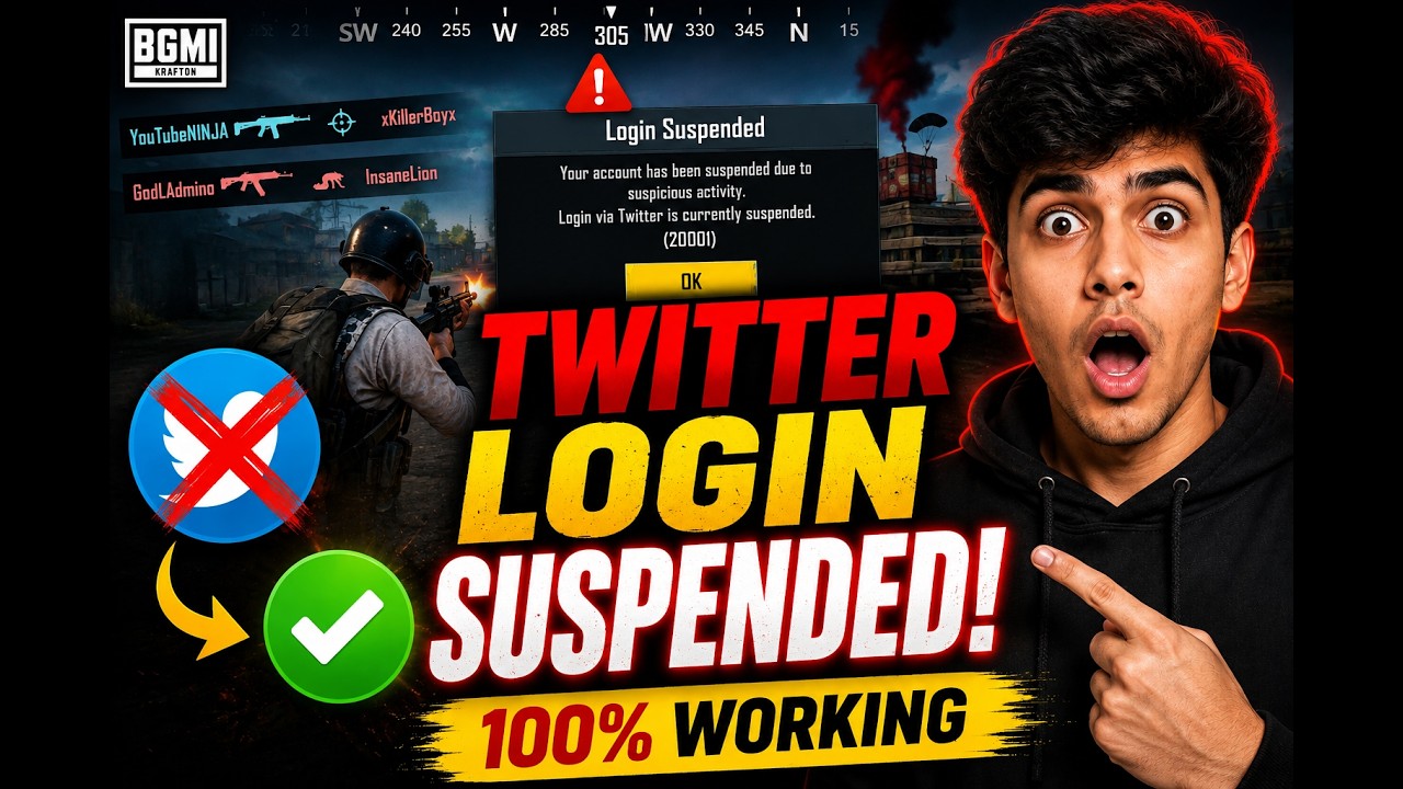 BGMI X (Twitter) Suspended Account Login Problem Solved ✅