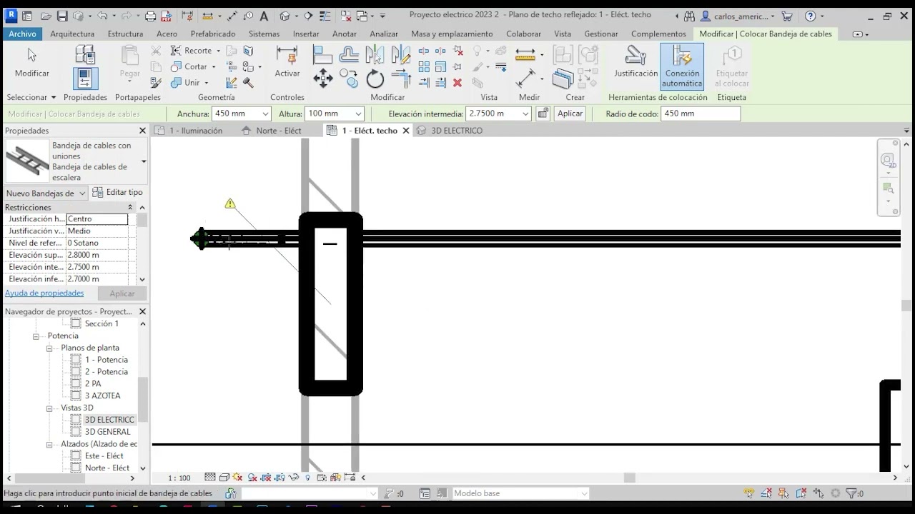 REVIT MEP 74 : CHAROLA DE CABLEADO