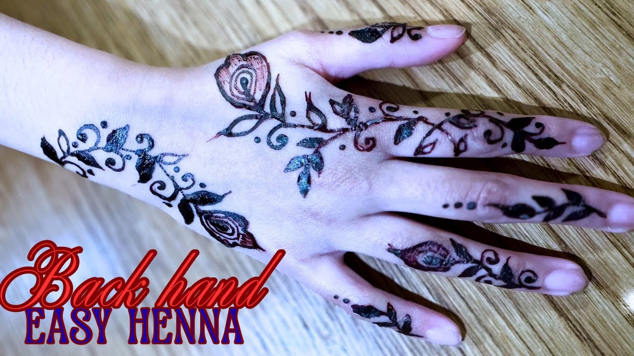 Mehndi design Arab style | Back hand mehndi design | gulf henna