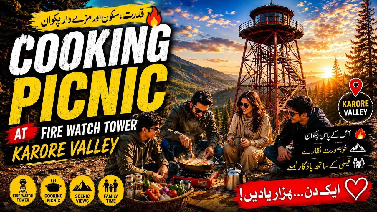 Picnic At Fire Watch Tower Kotli //Karore Valley Tour //Rainy Day Picnic With Family 