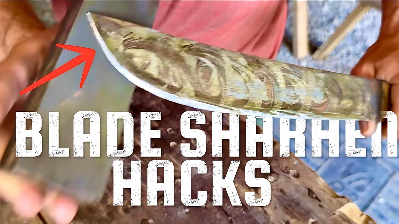 SHARPENING a $15 Machete to Perform like a $150 One (Convex Grind Hacks) #bladesharpentips