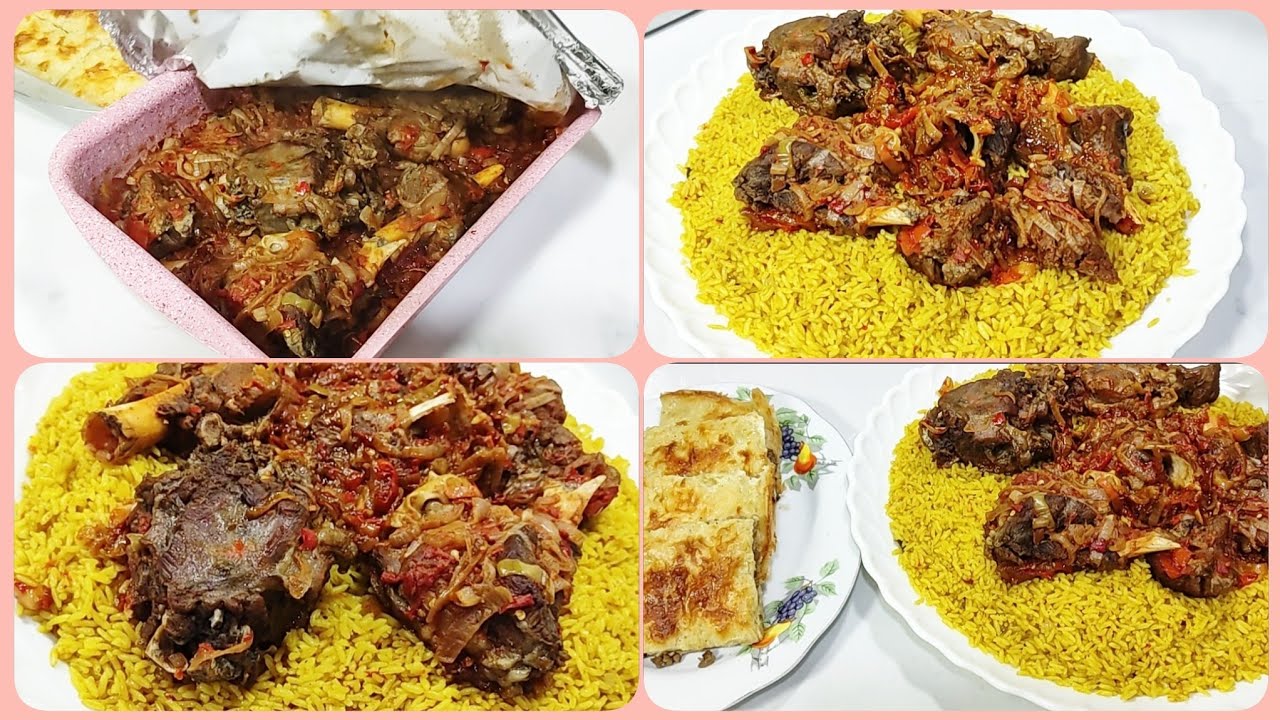 طاجن اللحمه بالبصل وأرز بالخلطه 😋 فطارنا لعيد العدرا 💙