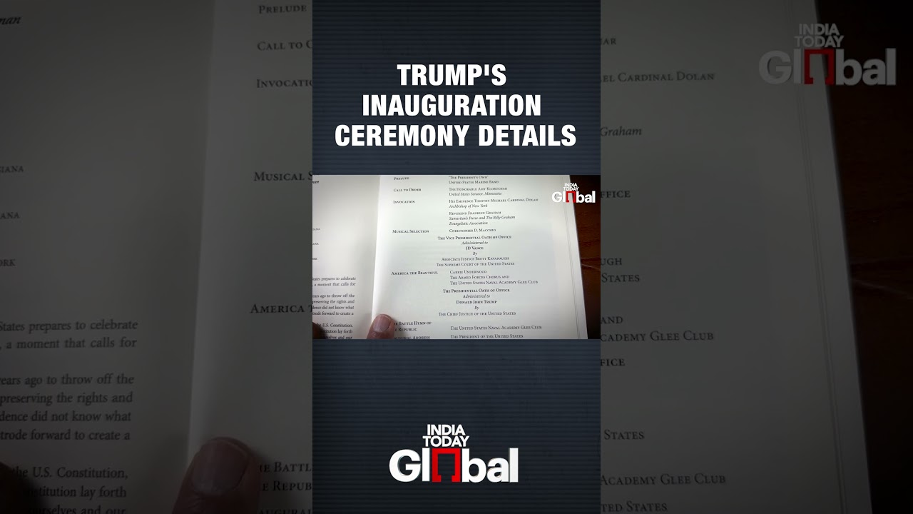 Exclusive: Details Of Donald Trump's Inauguration Ceremony | India Today Global