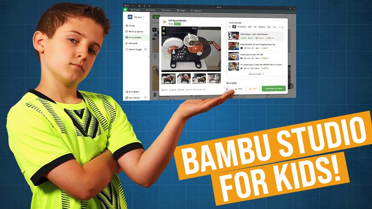 First 3D Print from Start to Finish | 9-Year-Old Takes Control