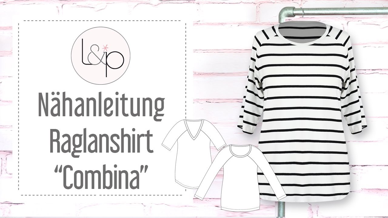 Nähanleitung lillesol Raglanshirt Combina - ein Shirt mit Raglanärmel aus Jersey oder Webware nähen
