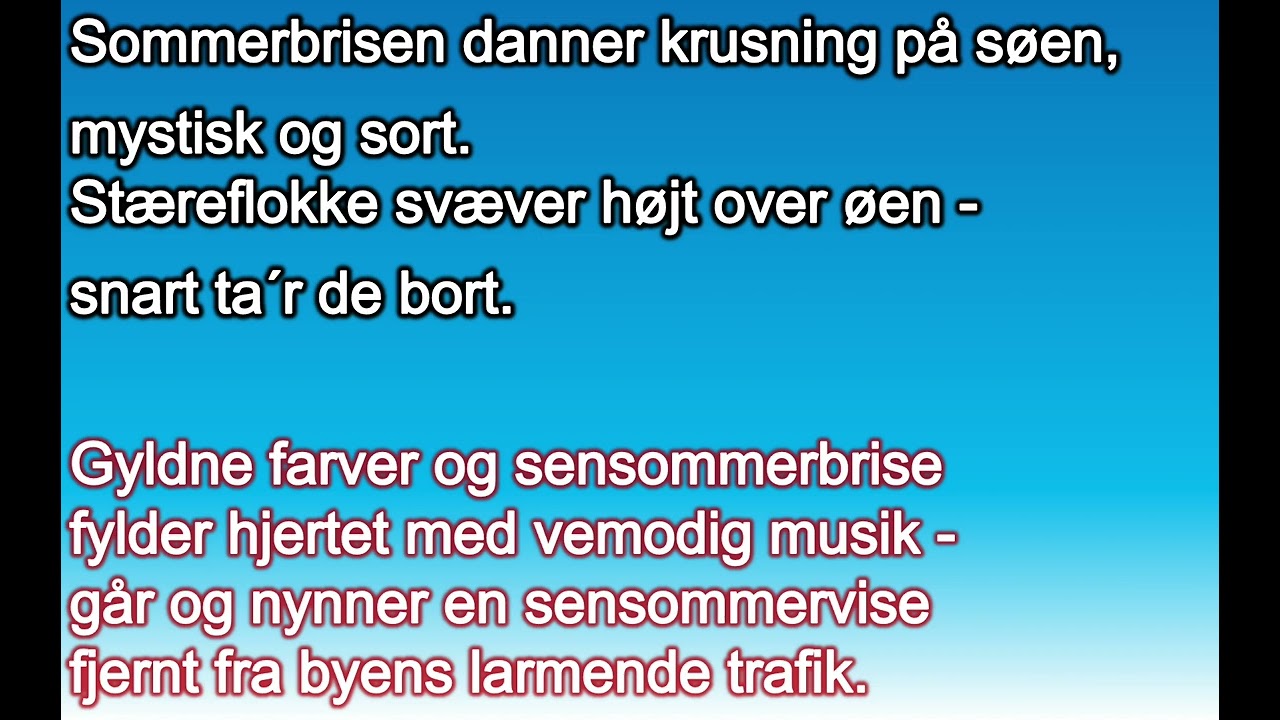 Sensommervise - karaoke