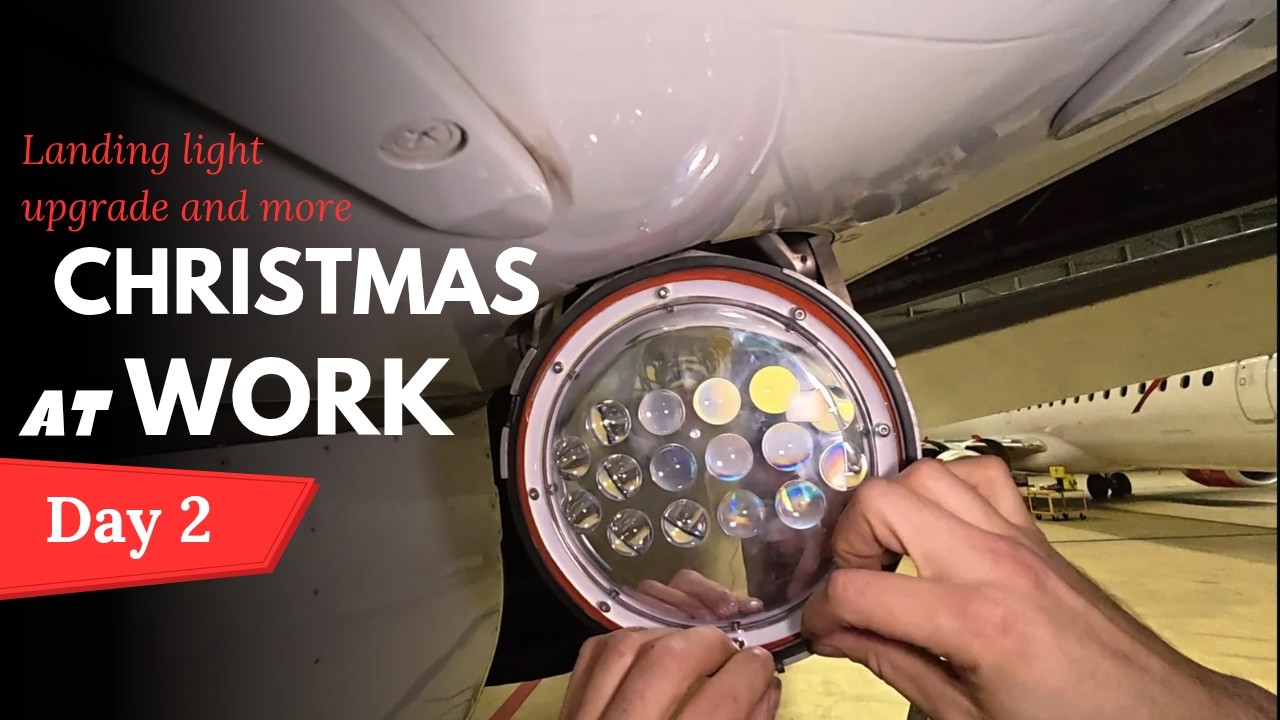 Christmas VLOG day no.2. Cartridge in aft cargo  landing lights upgrade, air chiller and enginr run