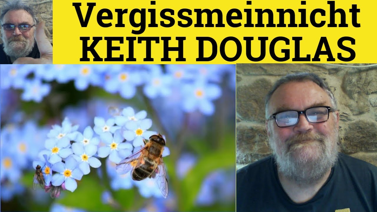 🔵 Vergissmeinnicht Poem by Keith Douglas - Summary Analysis - Vergissmeinnicht by Keith Douglas