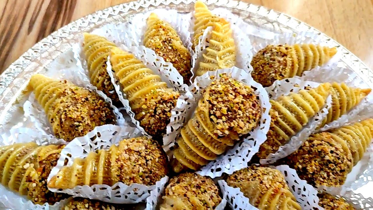 حلويات نور/ لي كورني معسلين بدون قوالب وصفة للافراح والمناسبات حلويات العيد والنجاح2022