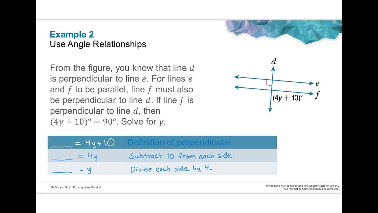 Reveal MGH 03-9 proving lines parallel