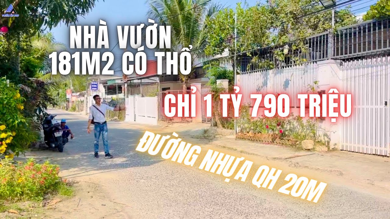 Bán GẤP Trả NGÂN HÀNG Chịu LỖ MẠNH còn 1,790 TỶ Nhà Vườn 181m2 sẵn THỔ CƯ Đường LỚN Cách Biển NT 8Km