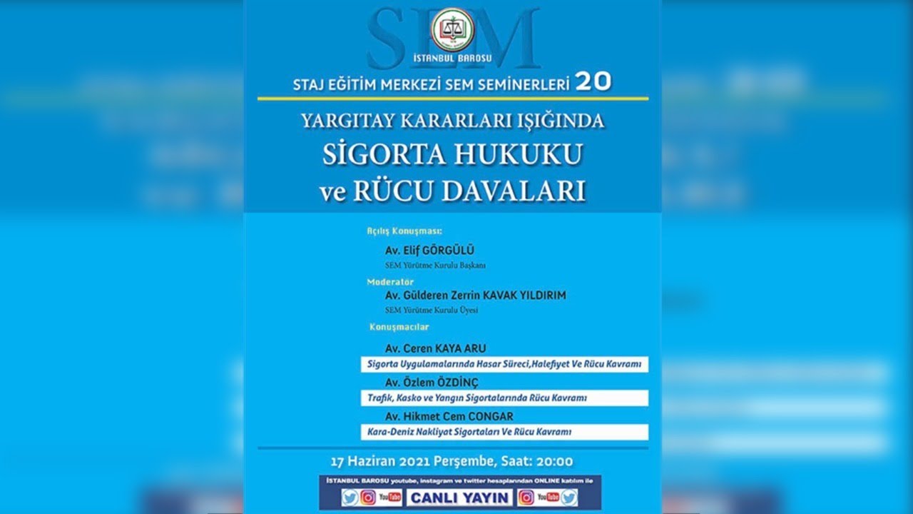 YARGITAY KARARLARI IŞIĞINDA SİGORTA HUKUKU ve RÜCU DAVALARI