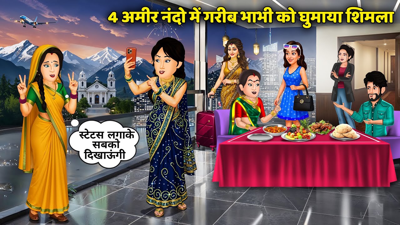 Kahani 4 अमीर नंदो में गरीब भाभी को घुमाया शिमला | Hindi Kahani | Saas Bahu ki Kahaniya | Best Story