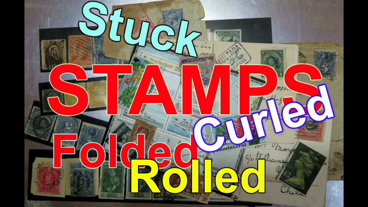 How to unstick remove and flatten postage stamps for our stamp collection without damaging the stamp