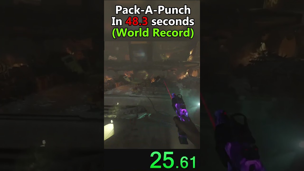 World Record Pack-a-punch speedrun on Bo3 Kino Der Toten #speedrun #codzombies