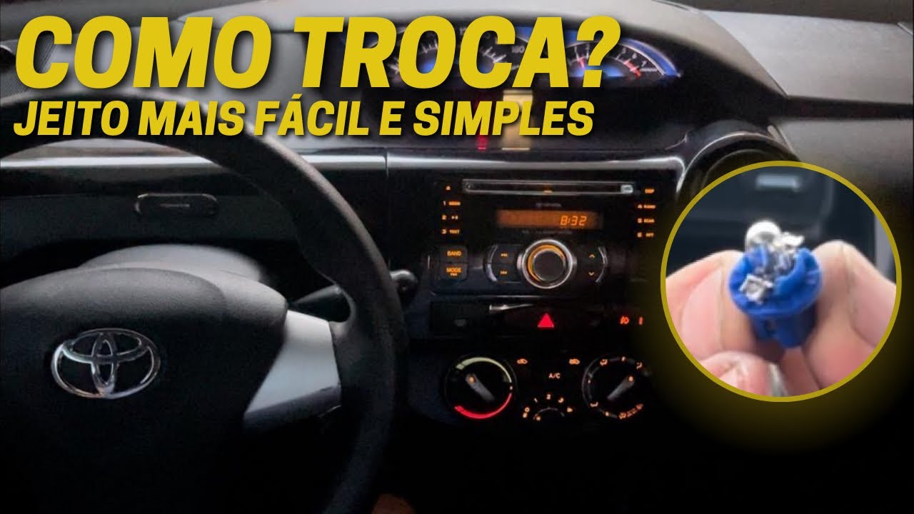 Como trocar lâmpada painel Toyota Etios + link de compra
