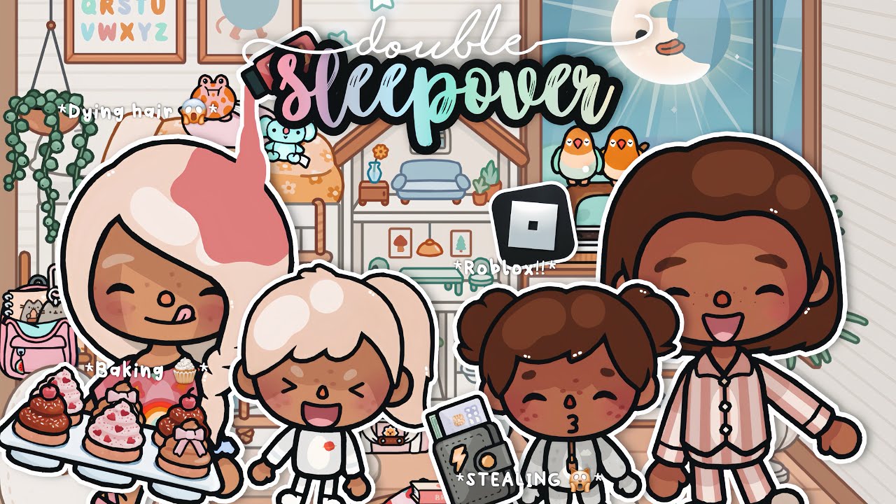*ДВОЙНАЯ* Ночевка у сестры 🧁🎀 *с голосом 🎙️* Семейная ролевая игра Toca Boca Life World 🌍💸💇🏼‍♀️