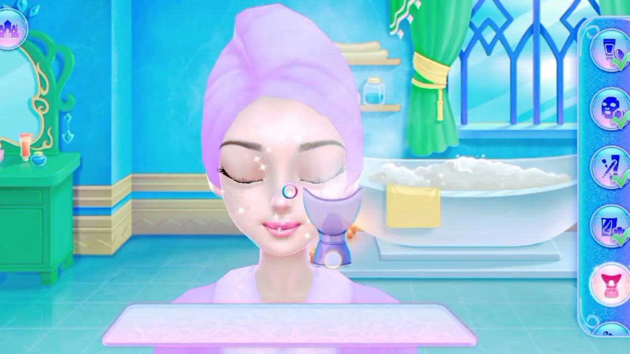 Created 💫✨ ice princess Royal wedding days makeup salon clothes shop Barbie doll girl beautiful