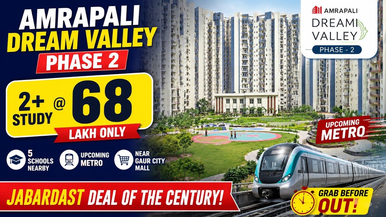 2+study @68 lakh, 9355561236 Amrapali Dream valley 2, noida extension, greater Noida, Tech zone 4