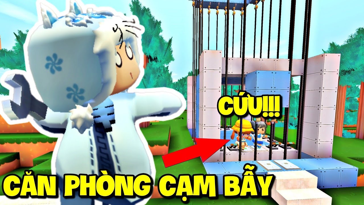 Meowpeo chế tạo căn phòng cạm bẫy Troll Naobi và Mặp Doram phát khóc trong Làng Bee Team Mini World