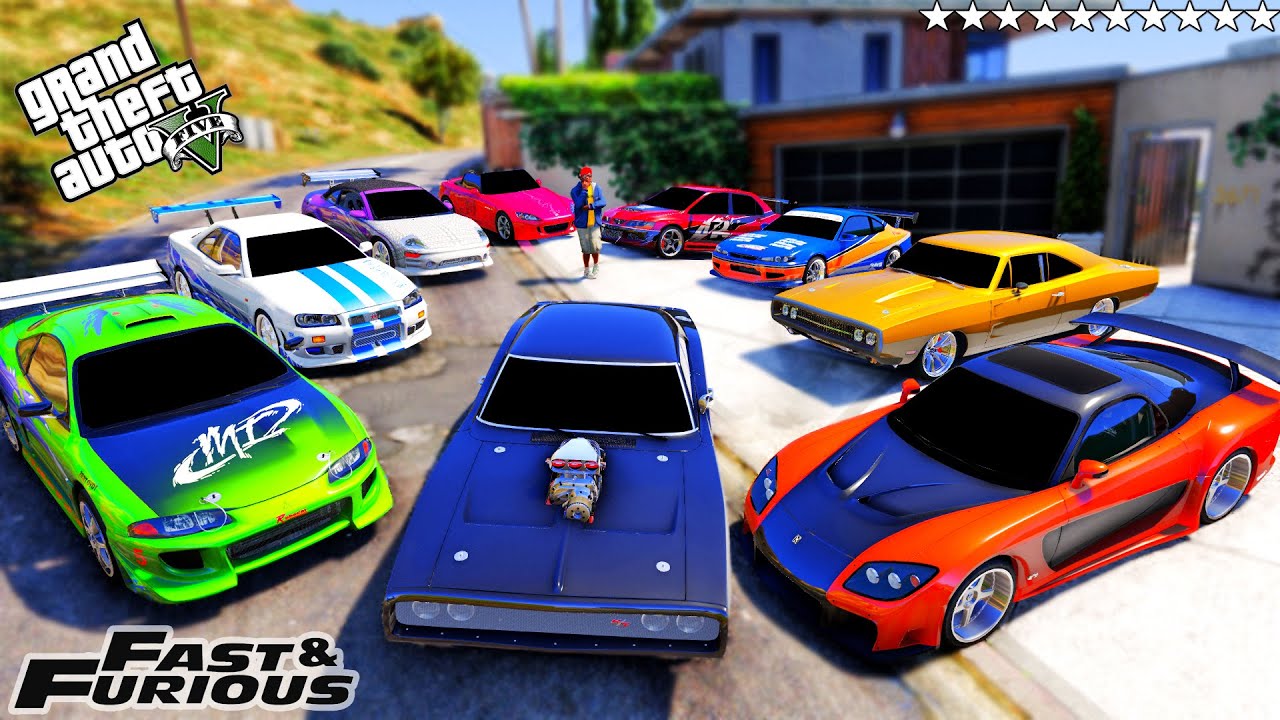 GTA 5 - Stealing Every Fast and Furious Supercars with Franklin! (Real Life Cars #76)