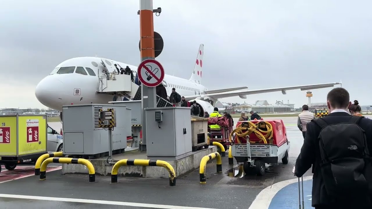 🇩🇪 Hamburg ✈️ 🇧🇪 Brussels [FULL HD] - Lufthansa - SN2624 - A319-111 - Cloudy [HAM ✈️  BRU]