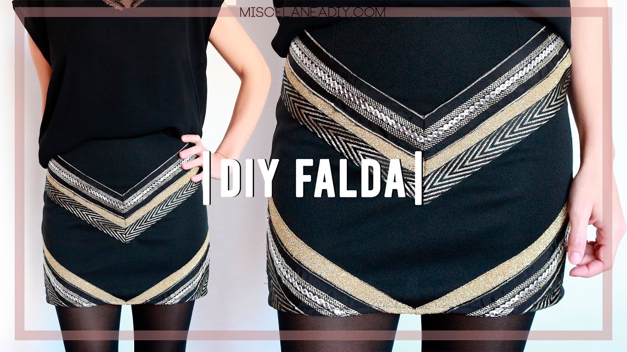 CÓMO HACER UNA FALDA DETALLES DORADOS