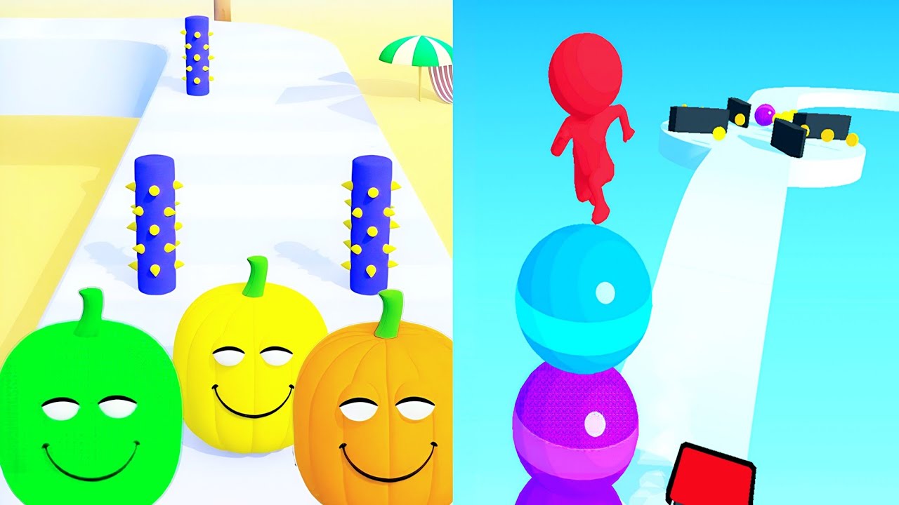 Juice Run vs Stack Rider (Cool ASMR) Max levels Unlocked Gameplay  