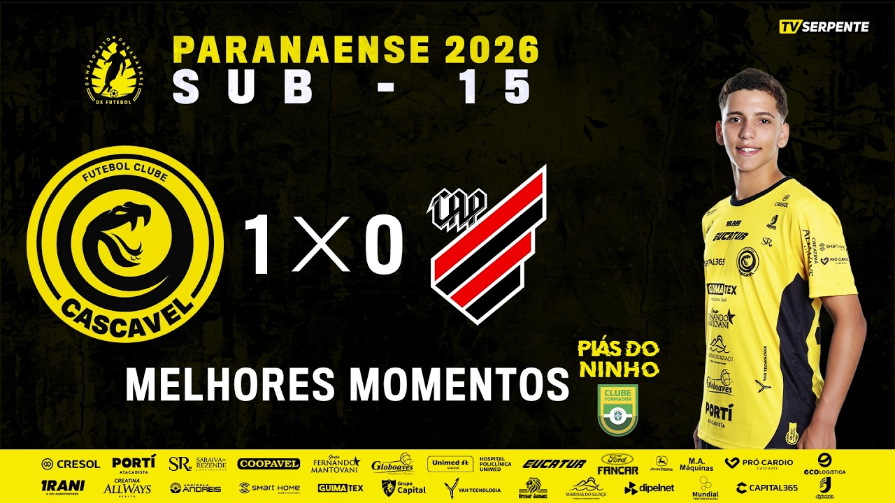 MELHORES MOMENTOS | CASCAVEL 1 x 0 ATHLETICO | PARANAENSE SUB-15 2026.