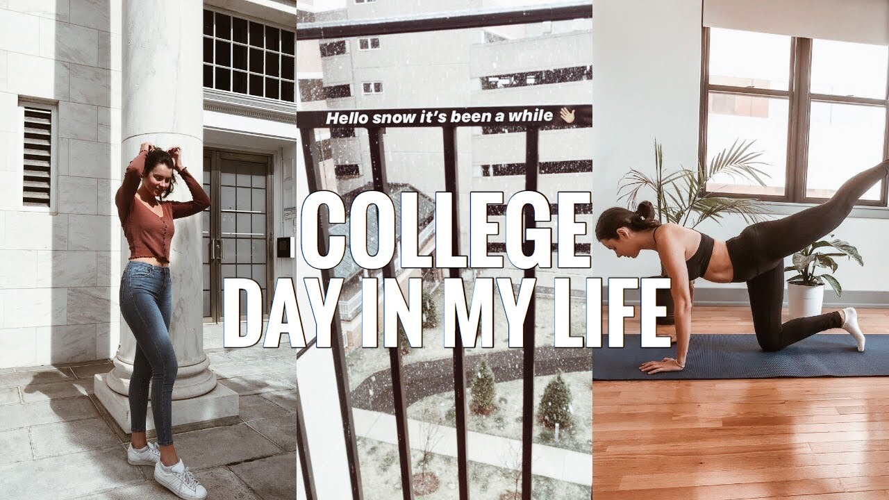 COLLEGE DAY IN MY LIFE | Registering For Classes, Pilates Workouts & Snow Day