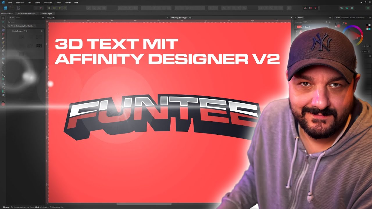 3D Text Logo erstellen mit Affinity Designer v2 | 2022