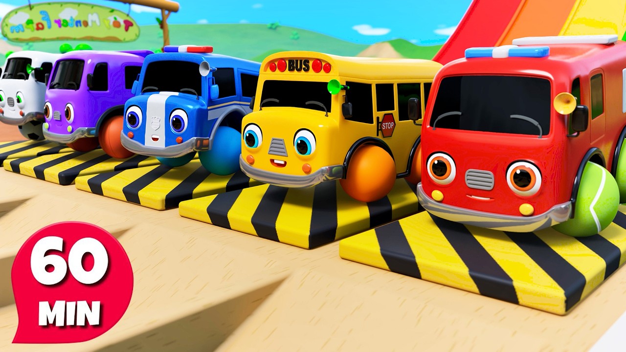 Wheel On The Bus | Slide Song | Songs Compilation | Nursery Rhymes & Kids Songs - Baby Car Songs TV
