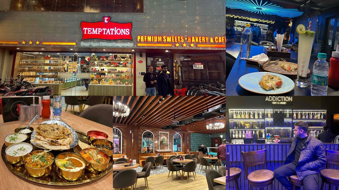 TEMPTATIONS ADDICTION CAFE, Rooftop Lounge & Bar 🍷Civil Lines Moradabad | Krish Moradabad vlog