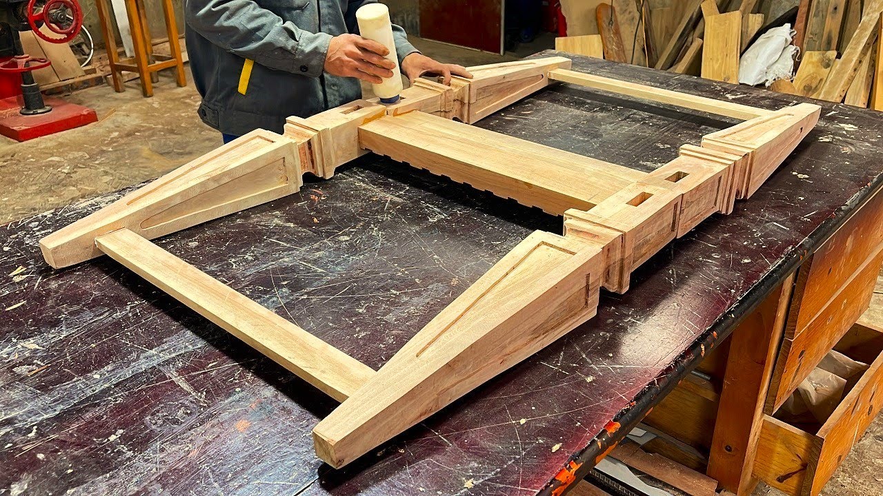 Woodworking Project with Amazing Techniques & Skills / Make Large Dining Table Magic Monolithic Wood