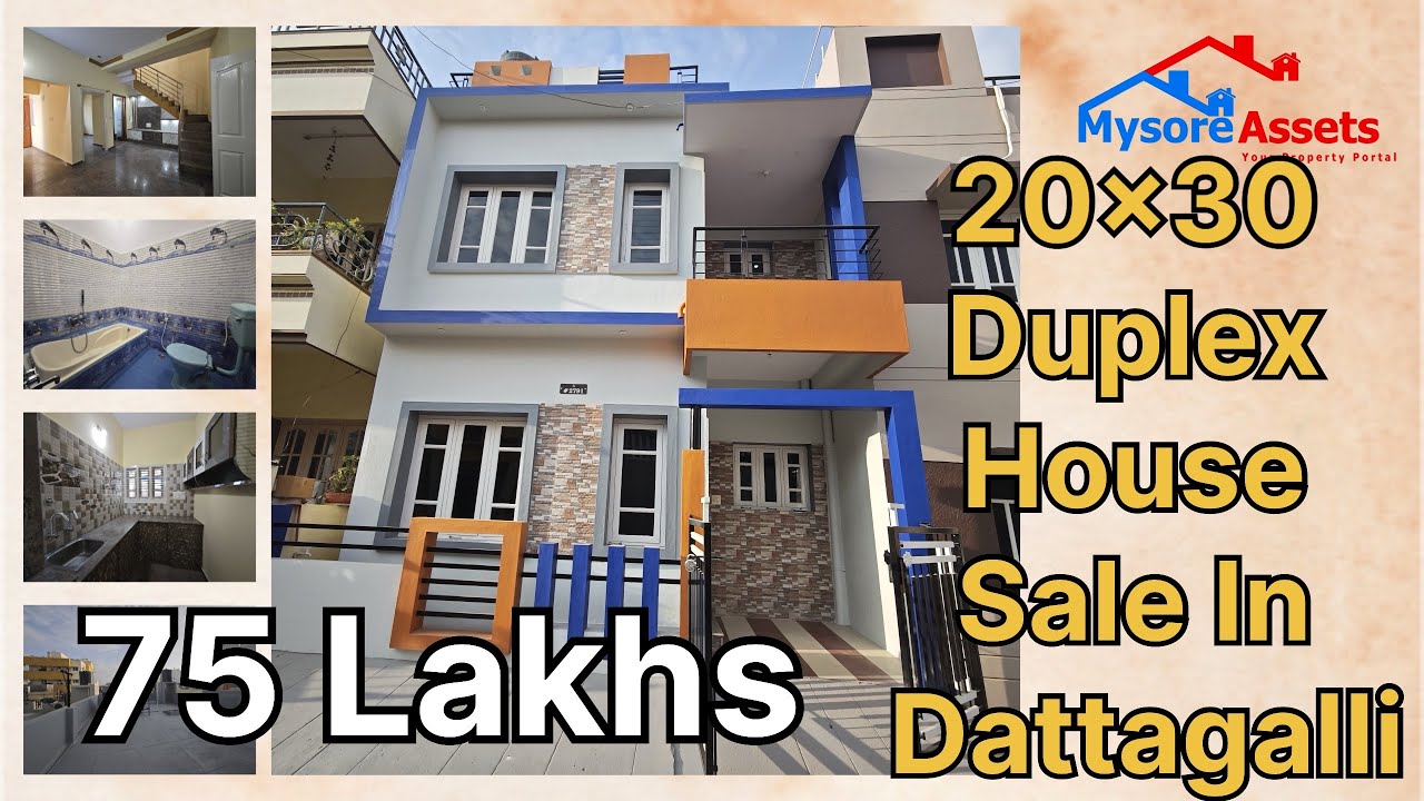 20x30 South Facing 3BHK Duplex House for Sale in Dattagalli 3rd Stage, Mysore | 75 lakhs final |