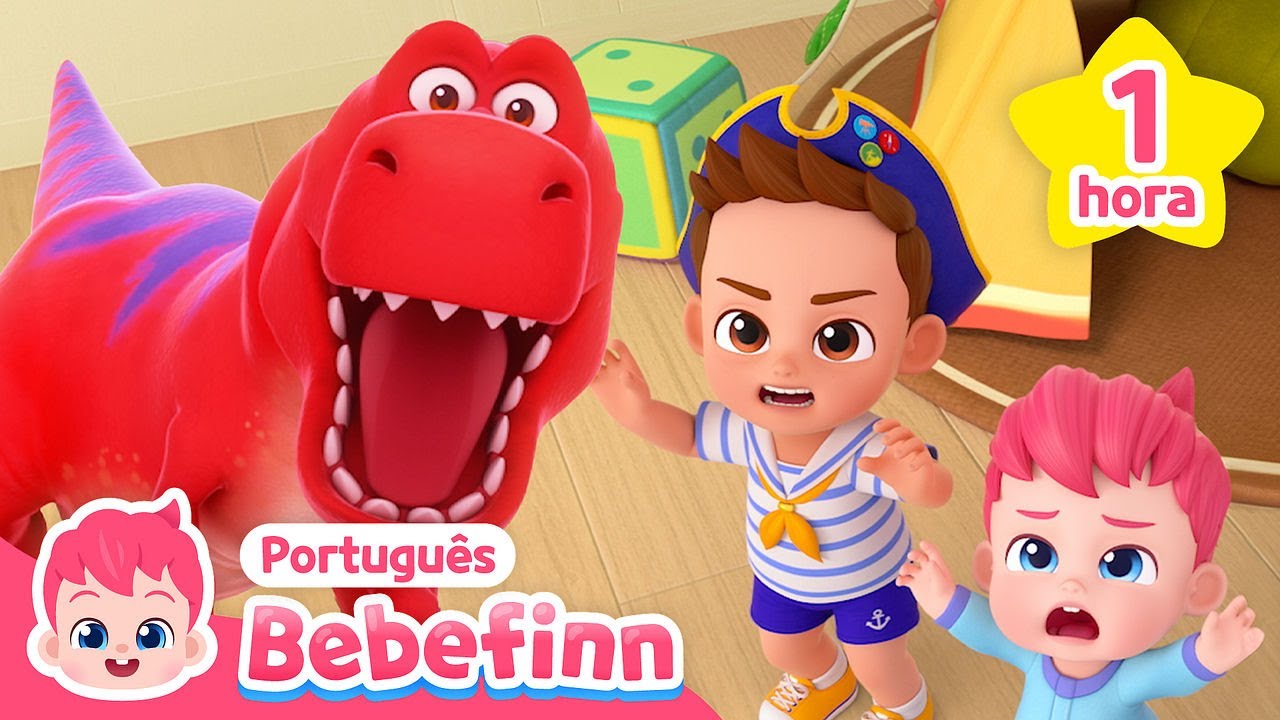 Venha brincar com dinossauro e animais | + Completo | Bebefinn em Português - Canções Infantis
