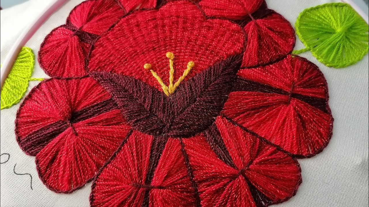 Nueva puntada para Rellenar una Rosa Abierta.. 🌹🌹