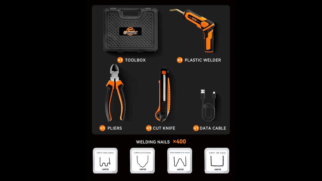 SUNPOW Plastic Welding Gun Kit Review - Pros & Cons - SUNPOW Cordless Plastic Welder