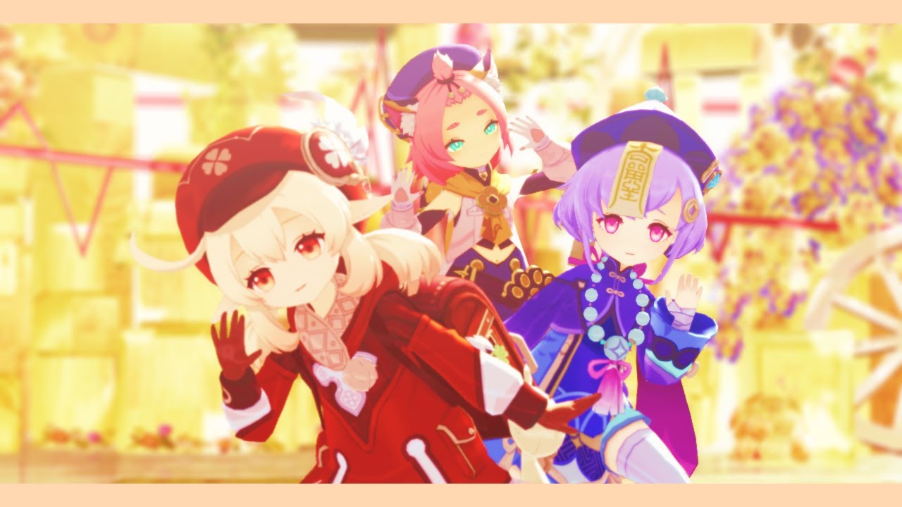 [ MMD Genshin Impact ] ◤  ✂ --- Patchwork Staccato --- ◥『 Klee , Qiqi , Diona 』