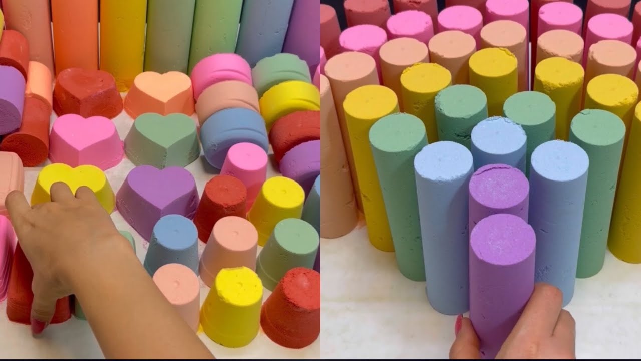 30 minutes of editing, crushing baking soda, rainbow and pastel colors